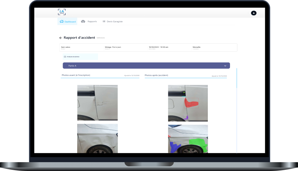 Discover the web version of our platform IA check , offering a user-friendly interface for efficient and organized insurance claim processes.